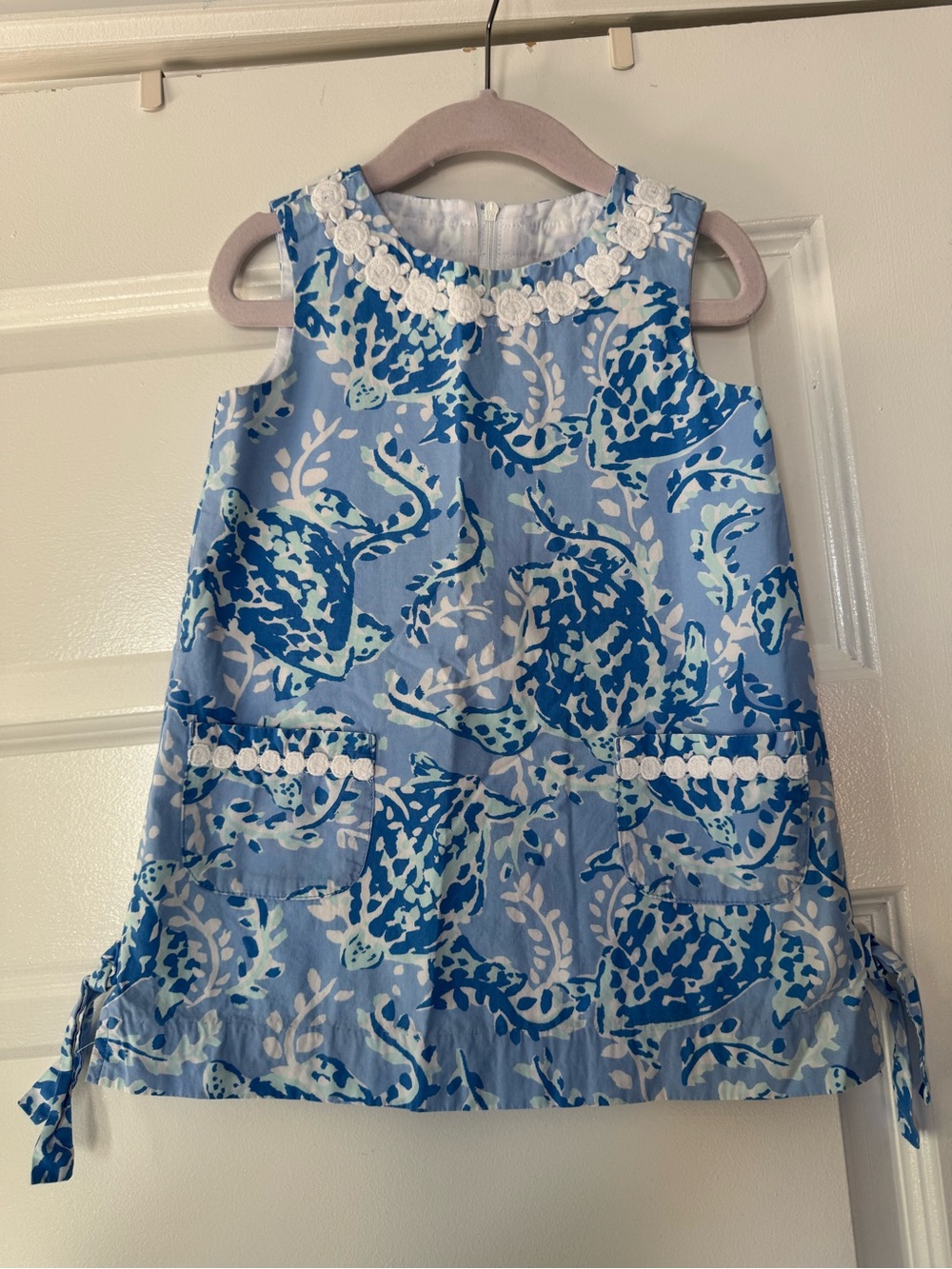 NWOT Girls 3T Lilly Pulitzer Classic Shift Dress in Blue